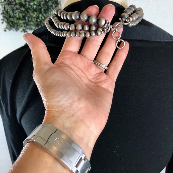 Navajo Pearls (HandMade) Sterling Silver - Picture 5 of 8